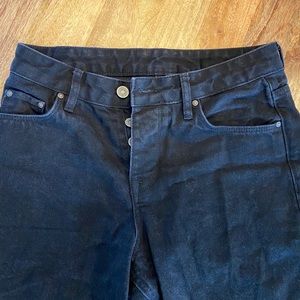 Black denim shorts - w28”